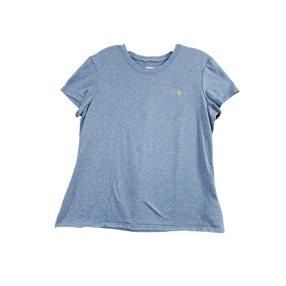 The North‎ Face Womens VaporWick Short Sleeve T-Shirt Blue Heather Large L/G EUC